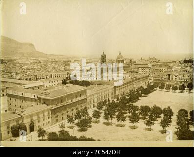 Enfa, Giuseppe (1834-1914) - n. 20 - Palermo - Panorama da porta Nuova. Foto Stock