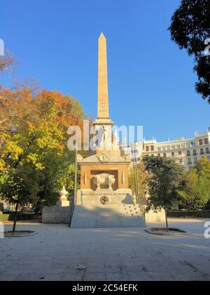 Monumenti e opere d'arte nel centro di Madrid Foto Stock