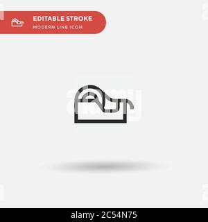 Icona vettore semplice nastro adesivo. Modello di disegno simbolo illustrazione per elemento UI mobile Web. Pittogramma moderno a colori perfetto su tratto modificabile. Icone di nastri adesivi per il vostro progetto aziendale Illustrazione Vettoriale