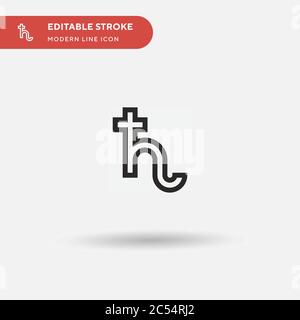 Icona vettore semplice Saturno. Modello di disegno simbolo illustrazione per elemento UI mobile Web. Pittogramma moderno a colori perfetto su tratto modificabile. Icone Saturno per il vostro progetto di business Illustrazione Vettoriale