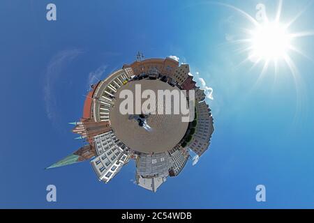 Foto di Little Planet, piazza del mercato, Schwerin, Germania Foto Stock