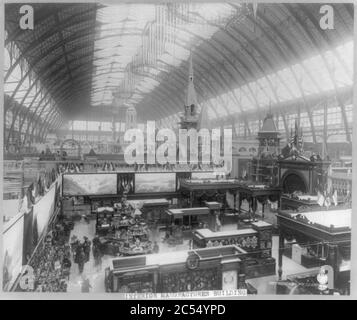 Interno della fabbrica edificio, al mondo del Columbian Exposition, Chicalo, Ill. Foto Stock