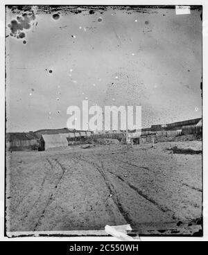 Vista interna di Ft. Shaw, Morris island, S.C. Foto Stock