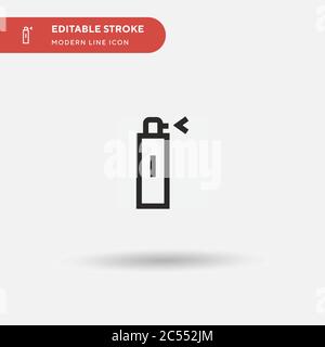 Icona spray Simple Vector. Modello di disegno simbolo illustrazione per elemento UI mobile Web. Pittogramma moderno a colori perfetto su tratto modificabile. Icone spray per il tuo progetto aziendale Illustrazione Vettoriale