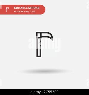 Scyl'icona vettore semplice. Modello di disegno simbolo illustrazione per elemento UI mobile Web. Pittogramma moderno a colori perfetto su tratto modificabile. Sythe icone per il vostro progetto di affari Illustrazione Vettoriale