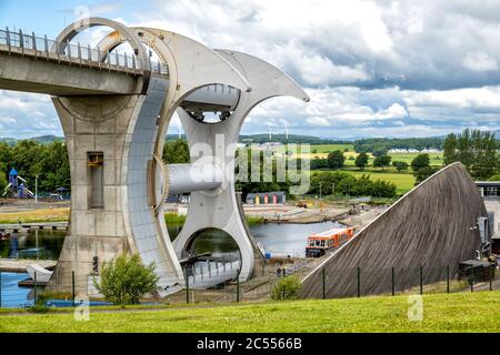 Il sollevatore rotante Falkirk Wheel, Falkrk, Scozia, Regno Unito Foto Stock