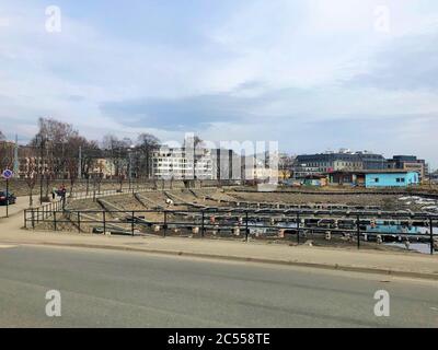 Nelle strade di Hamar Norvegia Foto Stock