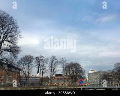 Nelle strade di Hamar Norvegia Foto Stock