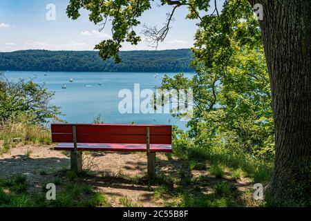 Fantastica escursione vicino a Sipplingen sul lago di Costanza con viste meravigliose e misteriose gole Foto Stock