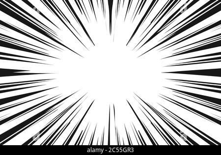 Raggi solari per fumetti Libri Radial background Vector Illustrazione Vettoriale