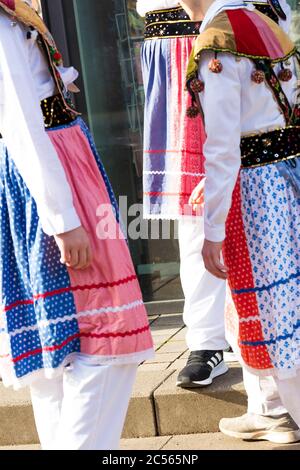 Rhöner Maskenfastnacht, Oberelsbach, Rhön-Grabfeld, Franconia, Baviera, Germania, Foto Stock