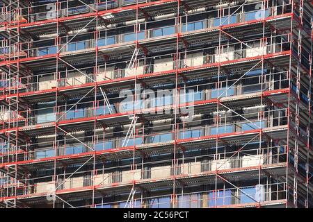 GEWOBA edificio per uffici, ponteggi, cantiere, Brema, Germania, Europa Foto Stock