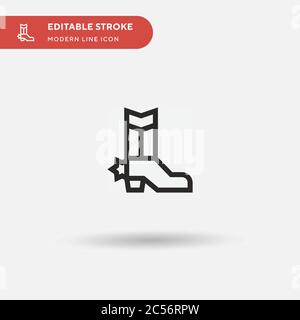 Icona vettore semplice Cowboy. Modello di disegno simbolo illustrazione per elemento UI mobile Web. Pittogramma moderno a colori perfetto su tratto modificabile. Icone Cowboy per il vostro progetto di affari Illustrazione Vettoriale