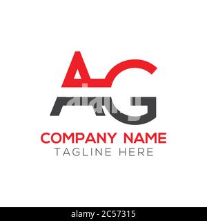 Initial AG Letter Logo Design Modern Business Typography Vector Template. Design del logo Creative Linked Letter AG Illustrazione Vettoriale