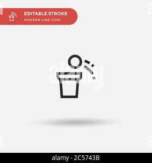 Icona vettore semplice di Beer Pong. Modello di disegno simbolo illustrazione per elemento UI mobile Web. Pittogramma moderno a colori perfetto su tratto modificabile. Icone di Beer Pong per il vostro progetto di business Illustrazione Vettoriale
