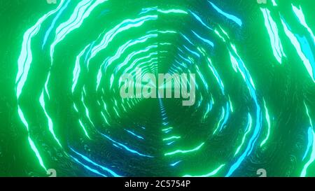 Illustrazione di luci astratte che creano un portale immaginario Foto Stock