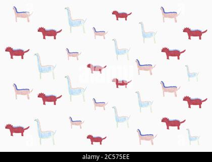 Disegno di drago su sfondo bianco Foto Stock