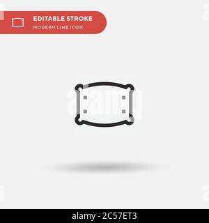 Icona vettore semplice cuscino. Modello di disegno simbolo illustrazione per elemento UI mobile Web. Pittogramma moderno a colori perfetto su tratto modificabile. Icone cuscino per il vostro progetto di affari Illustrazione Vettoriale