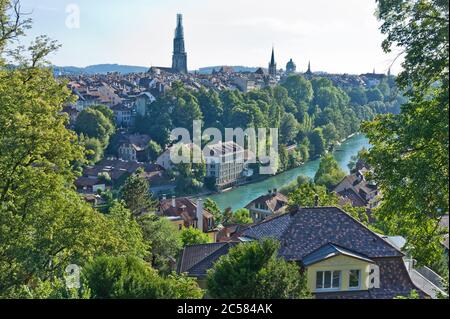 Vista sulla città vecchia, Berna, Svizzera Foto Stock