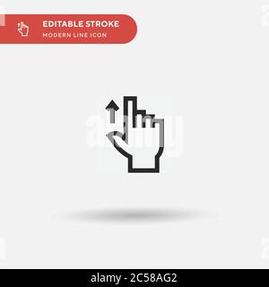 Icona vettore semplice di scorrimento. Modello di disegno simbolo illustrazione per elemento UI mobile Web. Pittogramma moderno a colori perfetto su tratto modificabile. Scorrere le icone per il progetto aziendale Illustrazione Vettoriale