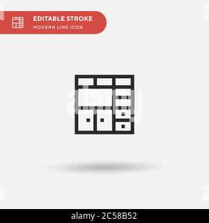 Icona vettore semplice armadio. Modello di disegno simbolo illustrazione per elemento UI mobile Web. Pittogramma moderno a colori perfetto su tratto modificabile. Icone armadio per il vostro progetto di affari Illustrazione Vettoriale