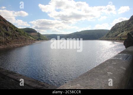 I bacini della Elan Valley in Galles, Regno Unito Foto Stock