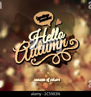 Sfondo sfocato dell'autunno vettoriale Illustrazione Vettoriale