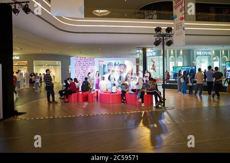 SHENZHEN, CINA - CIRCA APRILE 2019: Atmosfera al Sony Expo 2019 di Shenzhen, Cina. Foto Stock