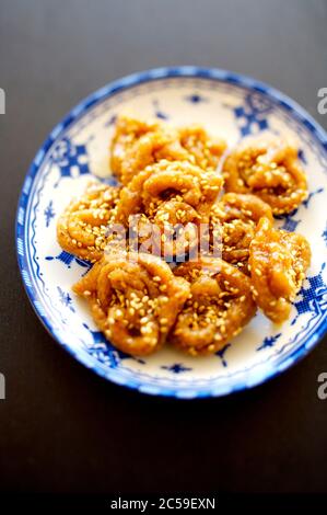 Marocco, Marrakech, palazzo es Saadi torta chebakia Foto Stock