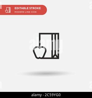 Icona vettore semplice per il pranzo. Modello di disegno simbolo illustrazione per elemento UI mobile Web. Pittogramma moderno a colori perfetto su tratto modificabile. Icone di una borsa per il pranzo per il tuo progetto aziendale Illustrazione Vettoriale