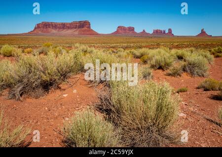 Parte del Monument Vally, Utah, vicino al confine con l'Arizona Foto Stock