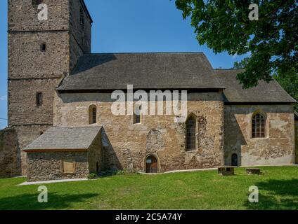 Świerzawa chiesa romanica di San Giovanni e Santa Caterina trasformata in un museo bassa Slesia Polonia Schonau Niederschlesien Foto Stock