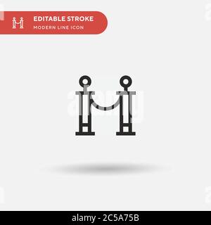 Coda icona vettore semplice. Modello di disegno simbolo illustrazione per elemento UI mobile Web. Pittogramma moderno a colori perfetto su tratto modificabile. Icone di coda per il progetto aziendale Illustrazione Vettoriale