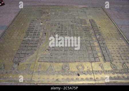 mappe in ottone Foto Stock