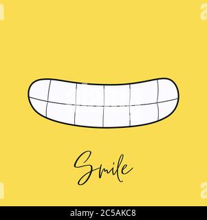 Design modello vettoriale con logo Smile Icon. Illustrazione Vettoriale