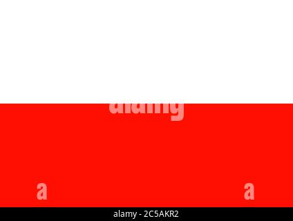 La bandiera nazionale della Polonia in rosso e bianco. Modello per testo. Amo la Polonia. Simbolo del cuore. Poster. Festa nazionale Indipendenza giorno di Pola Illustrazione Vettoriale