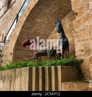 Palazzo Chiaramonte-Steri è un palazzo storico, del XIV secolo, residenza del potente signore siciliano Manfredi III Chiaramonte, Palermo, Sicilia, Italia Foto Stock