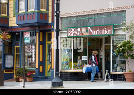 Vetrine per lo shopping a Pacific Grove, Monterey County, California, USA Foto Stock