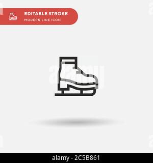 Icona vettore semplice di pattinaggio su ghiaccio. Modello di disegno simbolo illustrazione per elemento UI mobile Web. Pittogramma moderno a colori perfetto su tratto modificabile. Icone di pattinaggio su ghiaccio per il tuo progetto aziendale Illustrazione Vettoriale