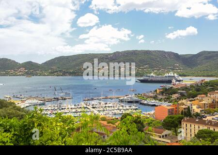 Veduta aerea di Porto vecchio in Corsica Francia Foto Stock