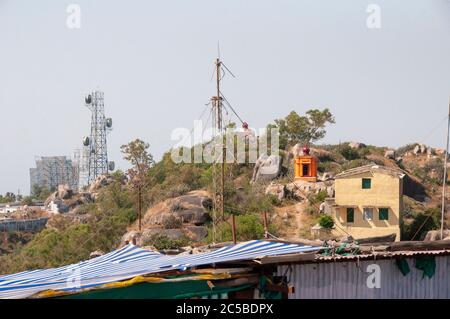 paesaggio del monte abu dalla cima del guru shikhar Foto Stock