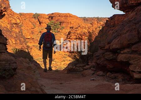 Escursioni a piedi sul Kings Canyon Rim Walk Foto Stock