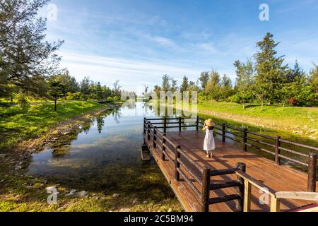 Lago di Pipa nel parco forestale di Taitung, Taiwan Foto Stock