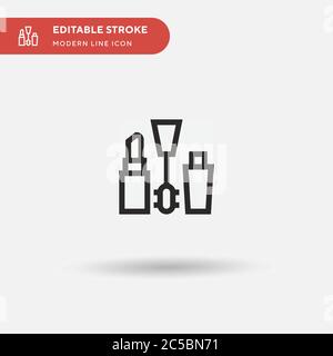 Cosmesi semplice vettore icona. Modello di disegno simbolo illustrazione per elemento UI mobile Web. Pittogramma moderno a colori perfetto su tratto modificabile. Icone cosmetiche per il vostro progetto di business Illustrazione Vettoriale