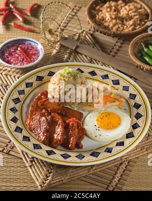 Tosilog. Piatto filippino per la colazione. Filippine cibo Foto Stock