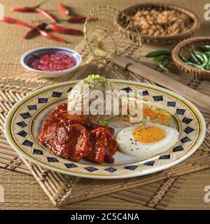 Tosilog. Piatto filippino per la colazione. Filippine cibo Foto Stock