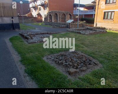 I resti della storica St Marys, Blackfriars a Ipswich, Regno Unito Foto Stock