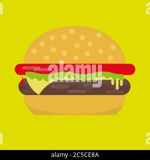 Cheeseburger disegno vettoriale Illustrazione Vettoriale