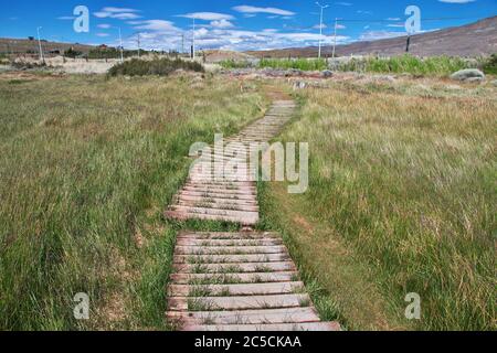 Laguna Nimez Reserva a El Calafate, Patagonia, Argentina Foto Stock