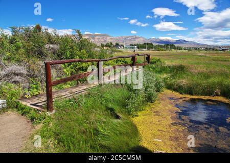 Laguna Nimez Reserva a El Calafate, Patagonia, Argentina Foto Stock